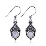 Boucles d'oreilles pierre de lune ancien