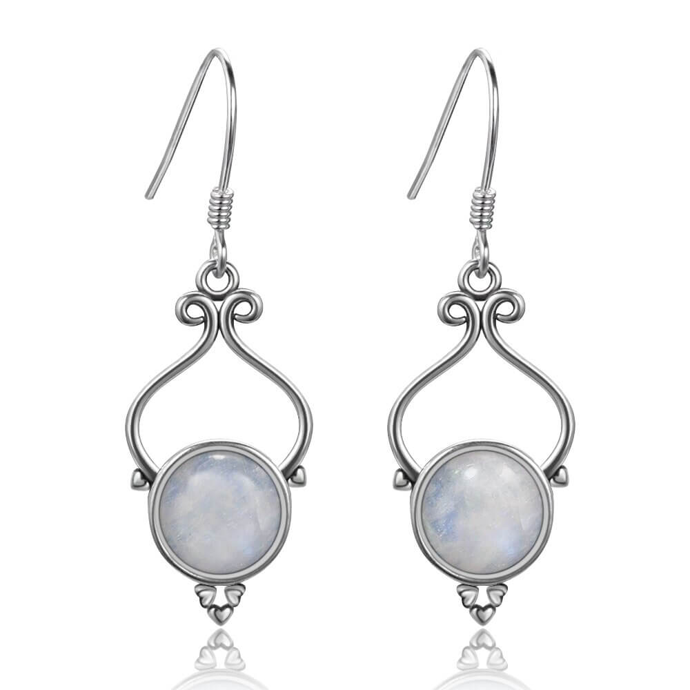 Boucles d'oreilles pierre de lune véritable