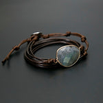 bracelet cuir homme labradorite