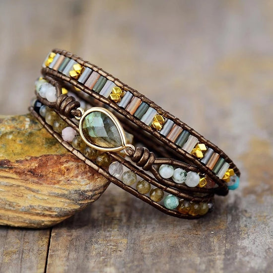 bracelet wrap pierre naturelle