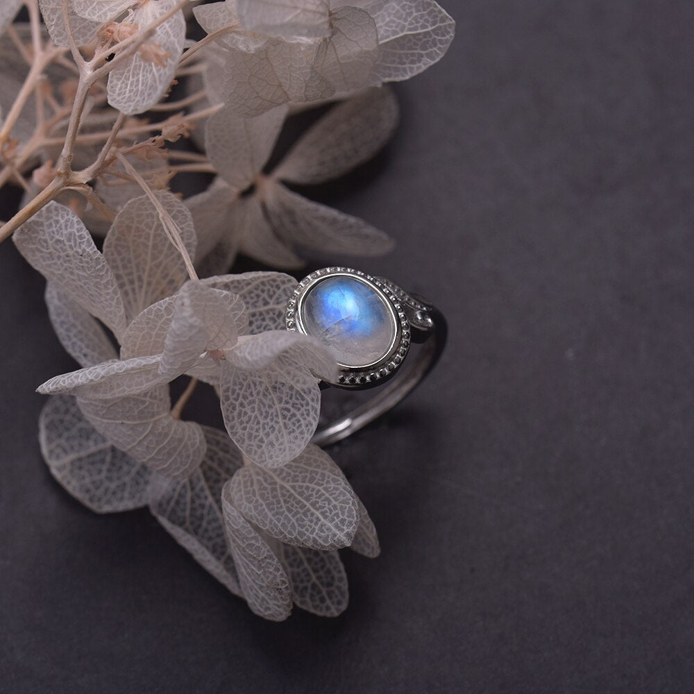 Bague argent best sale labradorite blanche