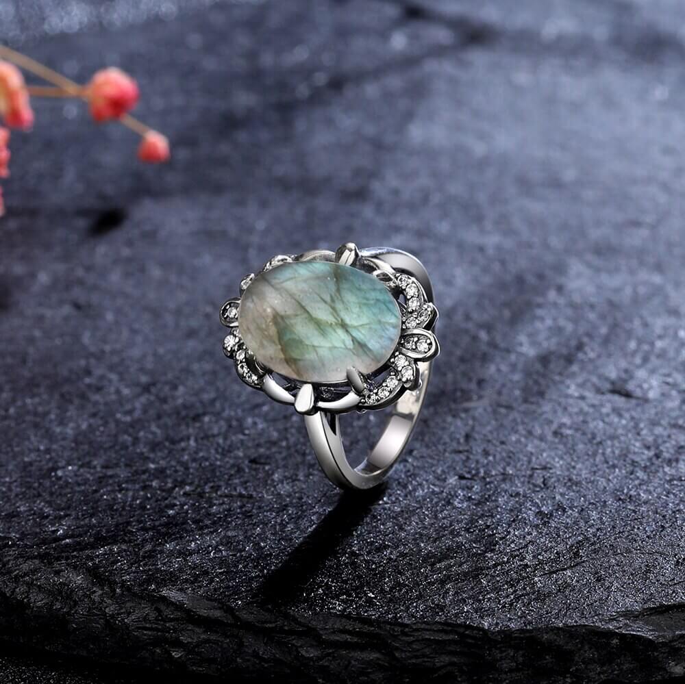 Bague best sale labradorite femme